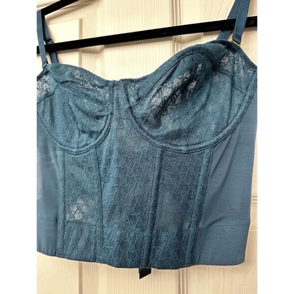 Victoria's Secret Corset Top Green Bustier Women’s Size 34D Removable Straps NWT - Picture 7 of 14